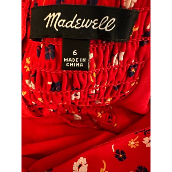 Madewell Ruched Wide Leg Jumpsuit in Prairie Posies, Size 6 - Picture 8 of 9